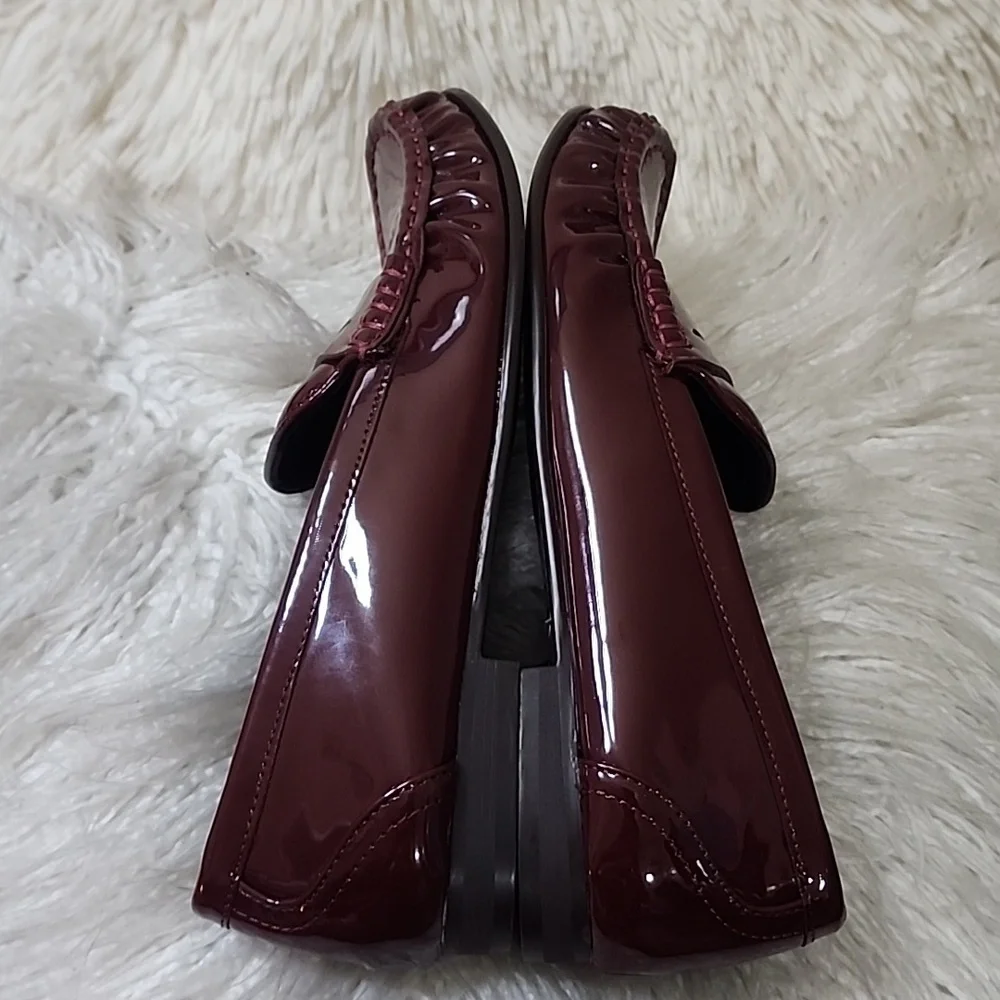 Zara Burgundy Loafers - Picture 6 of 12